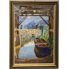 Tableau \"Zugersee\" signé E. LEONHARDT