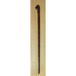 Canne pommeau bois, fût en roseau