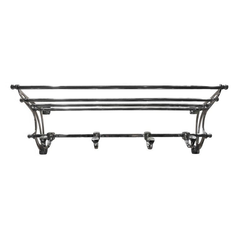 Plaza coat rack with 4 hooks and rails