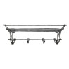 Plaza coat rack with 4 hooks and rails
