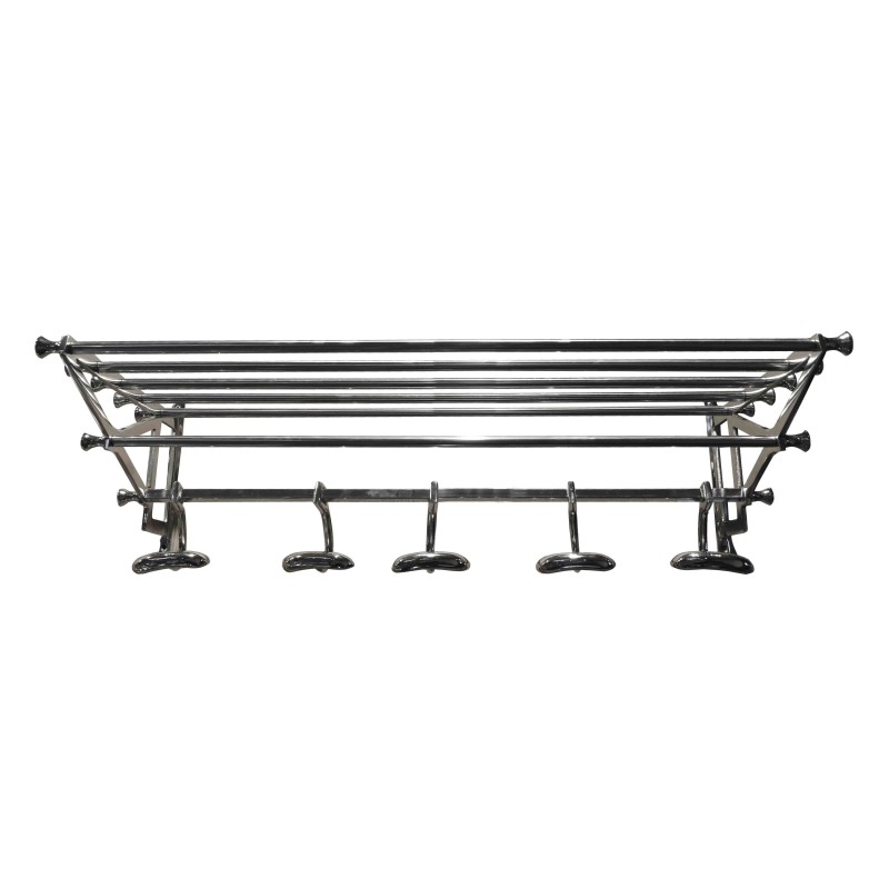 Meurice coat rack with 5 hooks and rails