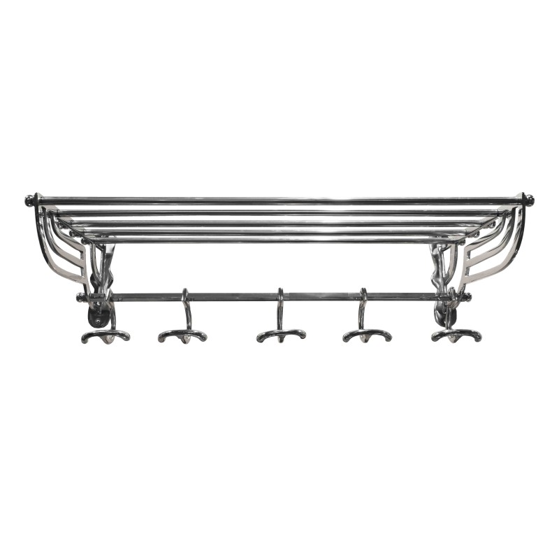 Kingsbury coat rack with 5 hooks and rails