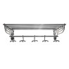 Kingsbury coat rack with 5 hooks and rails