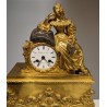 Elegant ‘Empire’ Court Clock in gilded bronze