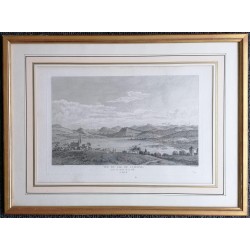 Engraving entitled "VIEW OF LAKE LUCERNE" by PERIGNON