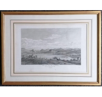 Gravure "VUE DU LAC DE LUCERNE" par PERIGNON