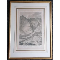 Engraving ‘VIEW OF MONT GEMMI’ by LE BARBIER