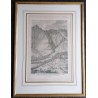 Engraving ‘VIEW OF MONT GEMMI’ by LE BARBIER