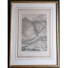 Gravure "VUE DU MONT GEMMI" par LE BARBIER