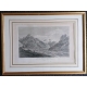 Gravure "VUE DE L'ABBAYE D'ENGELBERG" par PERIGNON