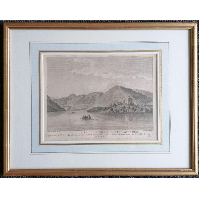 Engraving entitled "CHATEAU DE BUEHENAS" by PERIGNON