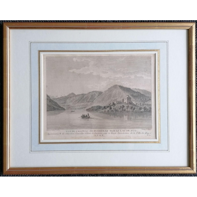 Gravure "CHATEAU DE BUEHENAS" par PERIGNON