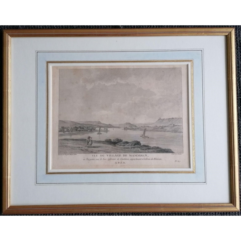 Gravure "VUE DU VILLAGE DE MAMMREN" par PERIGNON