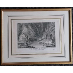 Engraving entitled ‘CASCADE DES BAINS DE PFEFFERS’ by BARBER