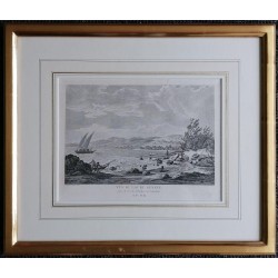 Engraving entitled "VIEW OF LAKE GENEVA" by PERIGNON