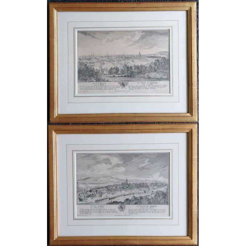A pair of engravings entitled "CITY OF BERNE" by JENDRICH