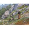 绘画 | 题为《女子与山羊》的画作，署名DARIER-GUIGON Moinat SA  - 古董与装饰艺术