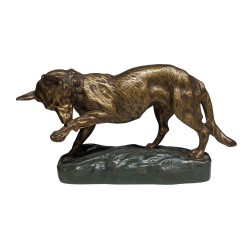 Bronze \"Berger allemand\" signé Th. CARTIER