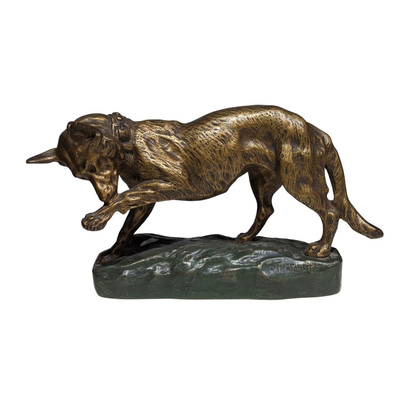 Bronze \"Berger allemand\" signé Th. CARTIER