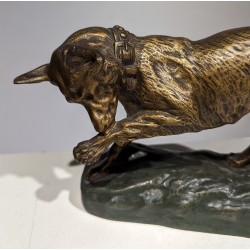 Bronze \"Berger allemand\" signé Th. CARTIER