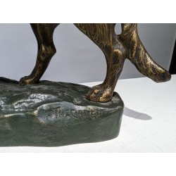 Bronze \"Berger allemand\" signé Th. CARTIER