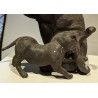 Bronze \"Chat et son petit\"