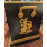 Square metal and bronze planter