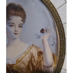 Miniature \"Femme à la pomme\" signée POTINT