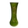 Vase en verre vert et réhauts d'or