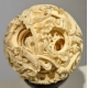 Boule de Canton en ivoire sculpté