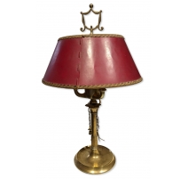 Lampe Florentine abat-jour rouge