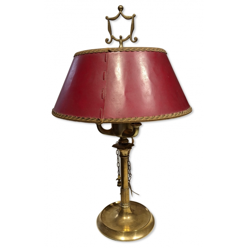 Lampe Florentine abat-jour rouge