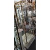 Vitrine en laiton 2 portes socle faux marbre