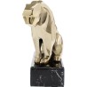 Lionne en aluminium doré