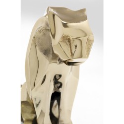 Lionne en aluminium doré