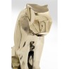 Lionne en aluminium doré