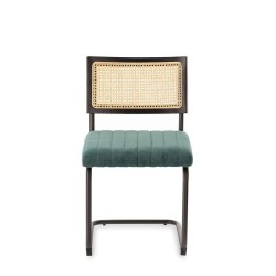 Chaise Danny Cannage Bleue canard