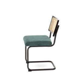 Chaise Danny Cannage Bleue canard