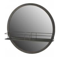 Miroir rond avec étagère