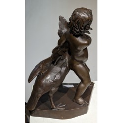 Bronze \"Enfant et Cygne\"
