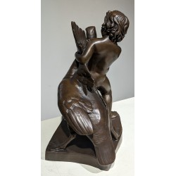 Bronze \"Enfant et Cygne\"
