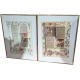 Paire de reproductions de pages de bible