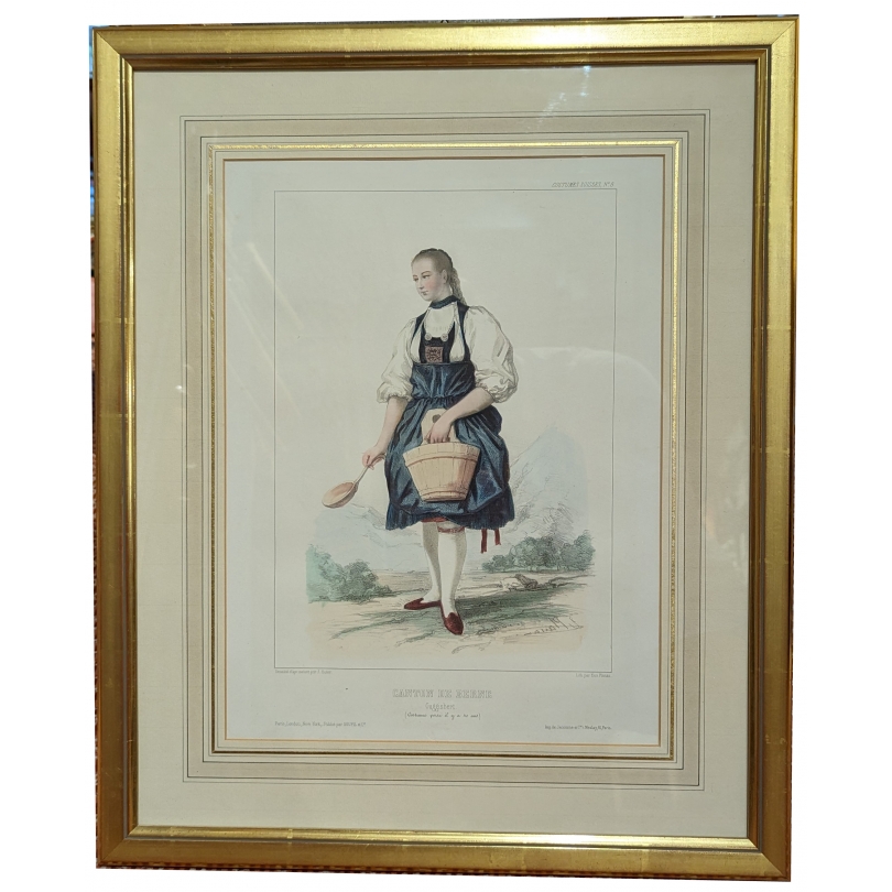 Gravure "Canton de Berne" par J. SUTER