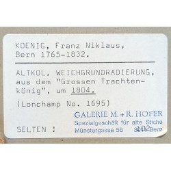 Gravure "Canton Zug" par KÖNIG