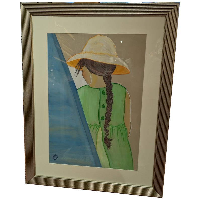 Painting entitled ‘Girl from Behind’, signed GDT
