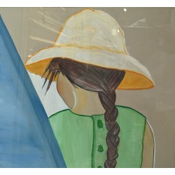 Painting entitled ‘Girl from Behind’, signed GDT