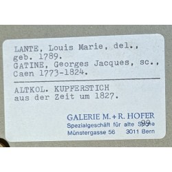 Gravure "Cuisinière de Berne" par LANTÉ