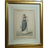 Gravure "Laitière d'Oberhasli" par LANTÉ