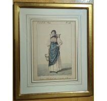 Gravure "Laitière d'Oberhasli" par LANTÉ