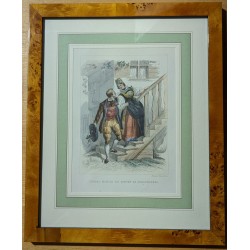 Gravure "Jeunes mariés du canton de Schaffouse"